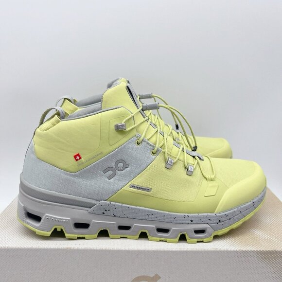 On Cloudtrax Waterproof Hiking Boot Sneaker Running Glacier/ Zest Womens US 8.5 - Picture 5 of 12